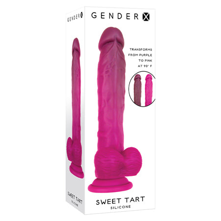 Consolador que cambia de color Sweet Tart de Gender X Borgoña/Rosa