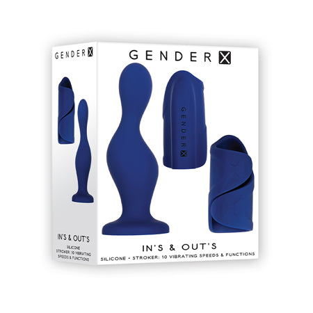 Consolador y Stroker de Gender X In's &amp; Out's Azul