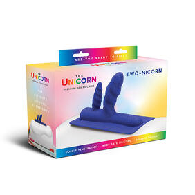 Accesorio de silicona de doble penetración texturizado The Unicorn Two-Nicorn