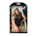 Curve Raven High-Neck Bodysuit With Back Cutout And Snap Closure