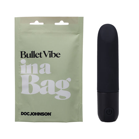 In A Bag Bullet Vibe Rechargeable Silicone Vibrator Black