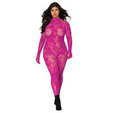 Bodystocking de encaje con guantes y abertura en la espalda de Dreamgirl