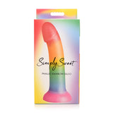 Simply Sweet Phallic Silicone Dildo Rainbow