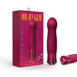 Oh My Gem Classy Vibrador de Punto G de Silicona Calentamiento Recargable Granate