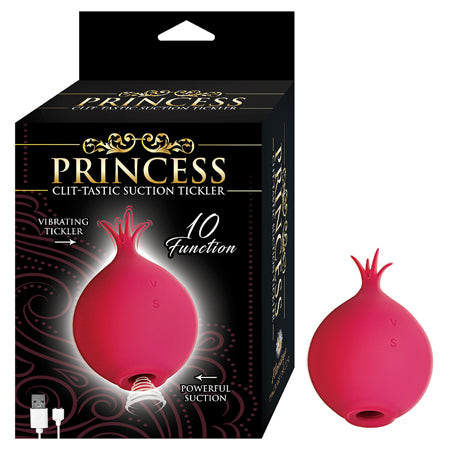 Princess Clit-Tastic Suction Tickler Rechargeable Silicone Vibrator