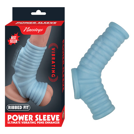 Power Sleeve Ribbed Fit Vibrating Penis Enhancer