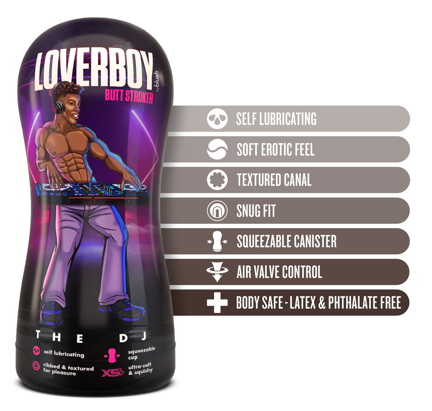 Loverboy - the Dj - Self Lubricating Stroker - Brown