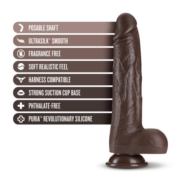 Dr. Skin Dr. Murphy Thrusting Dildo Silicone - Chocolate