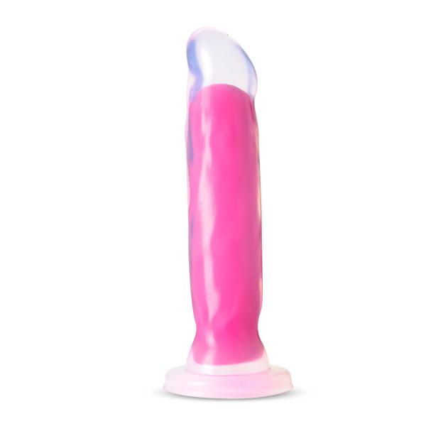Neo Elite - Glow-in-the-dark Marquee - 8-inch Silicone Dual-density Dildo - Neon Pink