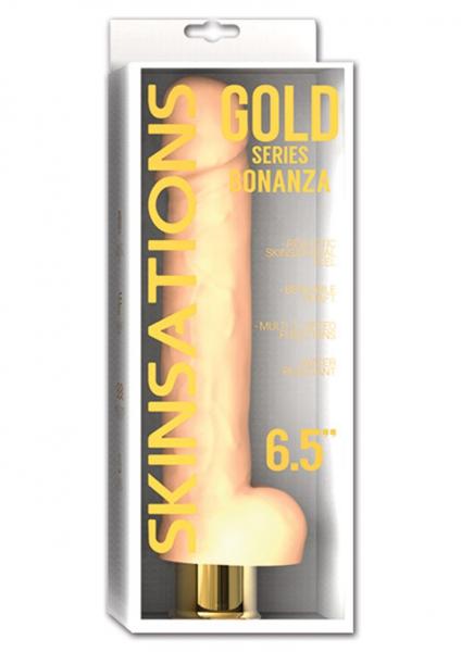 Skinsations Gold Bonanza 6.5in Vib Dildo