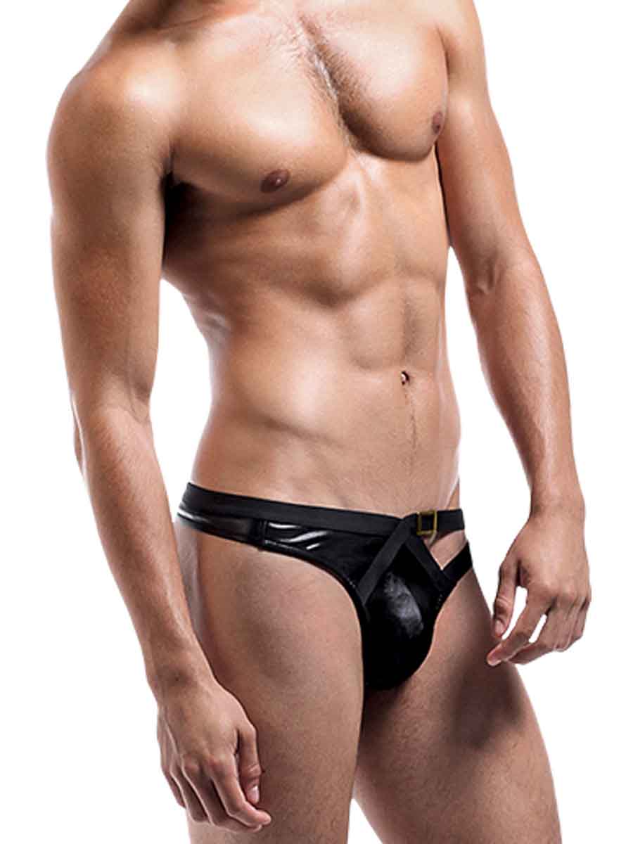 Male Power Brass Buckle Buckle Thong
