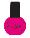 Pink Zebra Diecut Spa Party Invitations 8pk