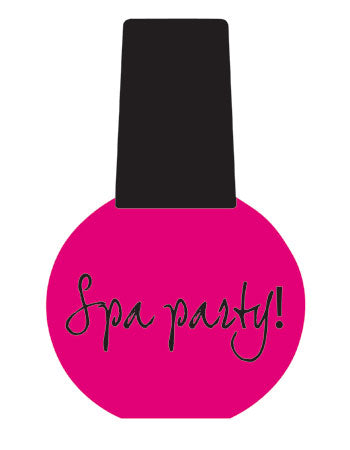 Pink Zebra Diecut Spa Party Invitations 8pk