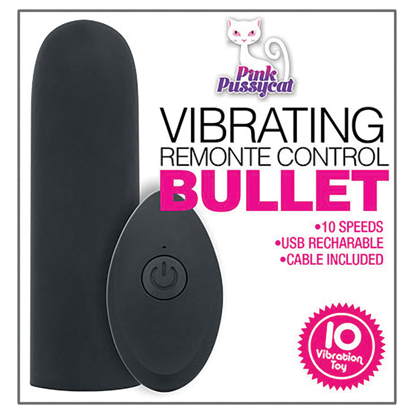 Pink Pussycat Vibrating Remote Control Bullet