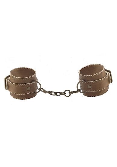 Ouch Leather Cuffs For Hands Brown