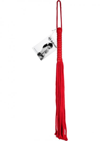S & M Red Rope Flogger
