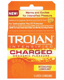 Trojan Charged W/intensified Lubricant Condoms (3 Pack)