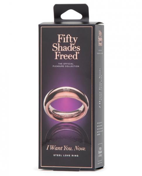 Fifty Shades Freed I Want You Now Steel Love Ring DAMAGED BOX