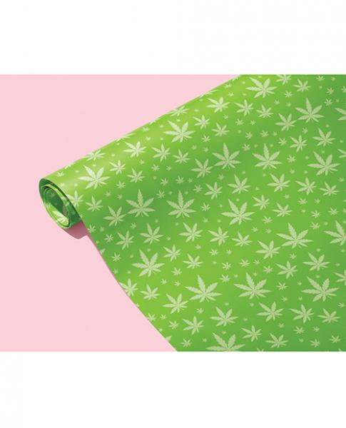 Green Pot Leaf Wrapping Paper