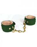 Spartacus Pu Wrist Cuffs W/plush Lining - Green