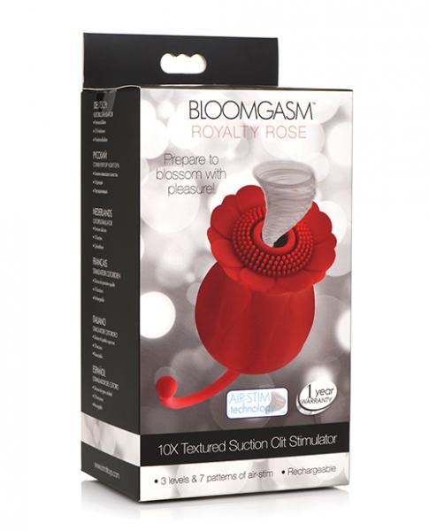 Inmi Bloomgasm Royalty Rose Estimulador de Clítoris de Succión Texturizado - Rojo