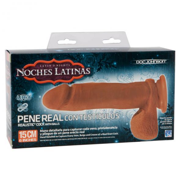 Noches Latinas UR3 Realistic Cock Tan Dildo- 6 inches