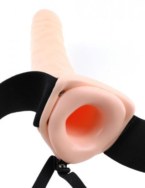 Fetish Fantasy Series 8 in. Vibrating Hollow Strap-On