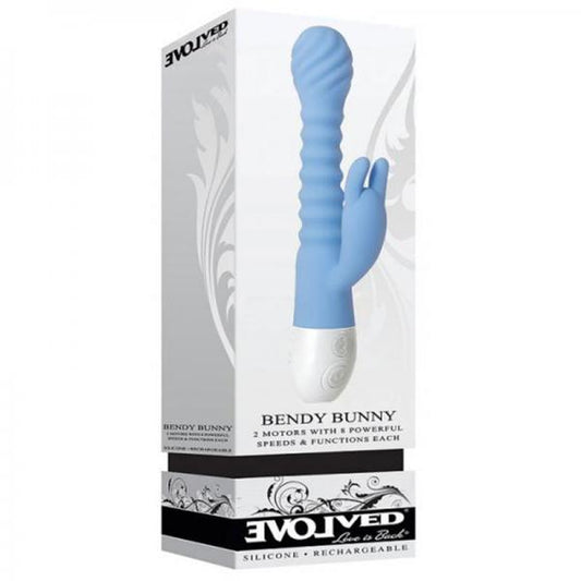 Bendy Bunny Vibrador Conejo Flexible Azul