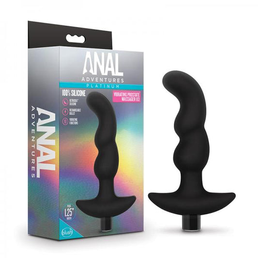 Anal Adventures Platinum - Silicone Vibrating Prostate Massager 03