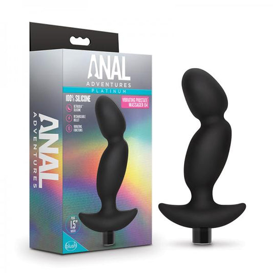 Anal Adventures platinum - Silicone Vibrating Prostate Massager 04 Black