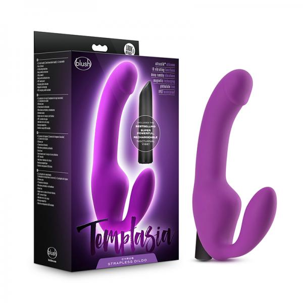 Temptasia Cyrus Strapless Silicone Dildo Purple