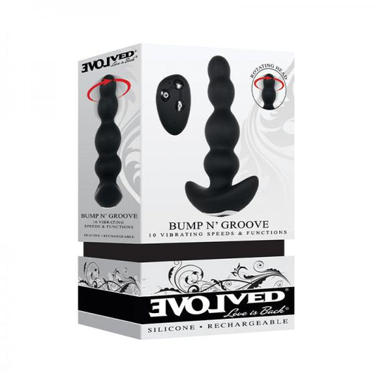 Vibrador anal con cuentas Evolved Bump N' Groove negro