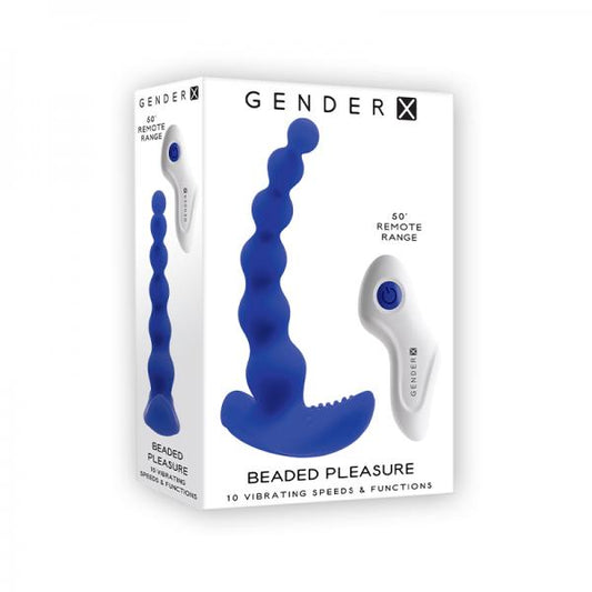 Gender X Beaded Pleasure Vibrator Blue
