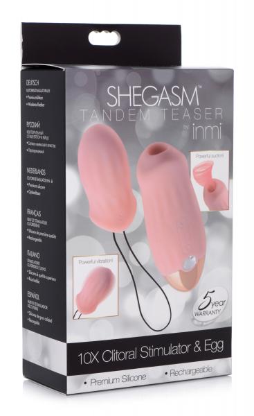 Inmi Shegasm Tandem Teaser 10x Clitoral Stimulator & Egg