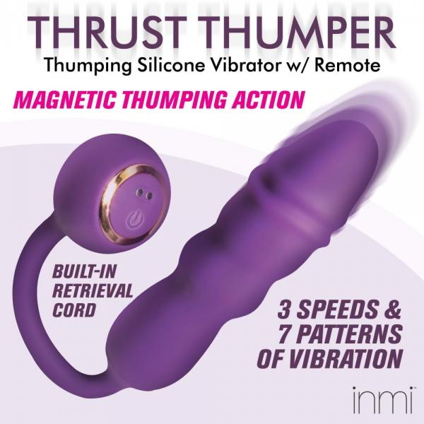 Thrust Thumper Thrusting Vibrador De Silicona Con Control Remoto