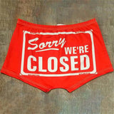 SORRY WE'RE CLOSED SNACK SHORTS