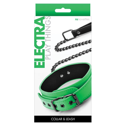 Electra Collar And Leash-Green