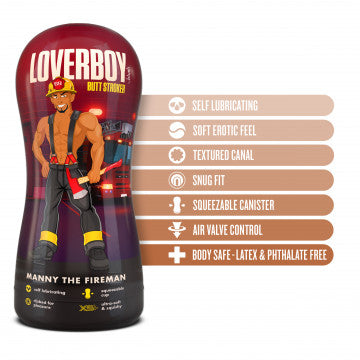 Loverboy - Manny the Fireman - Self Lubricating Stroker - Tan