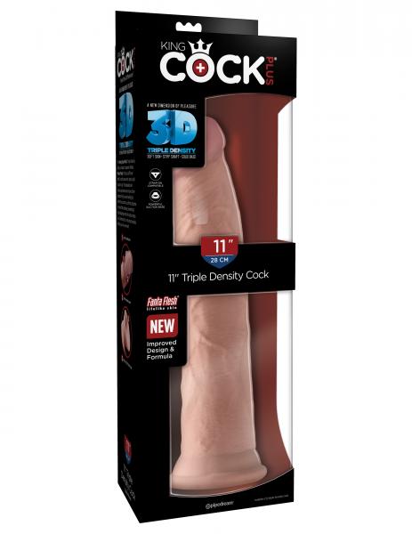 King Cock Triple Density 11 inches Dildo Beige