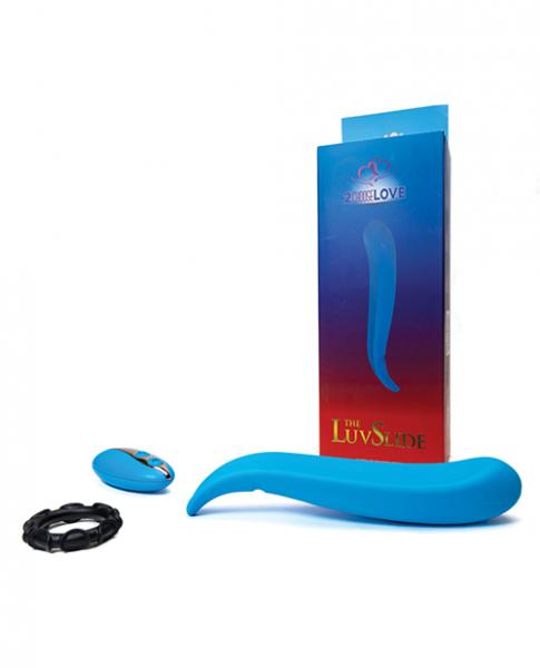 The Luvslide Couples Vibrator W/remote - Blue
