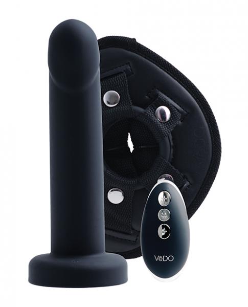 Strapped Silicone Rechargeable Vibrating Strap On with Remote Control