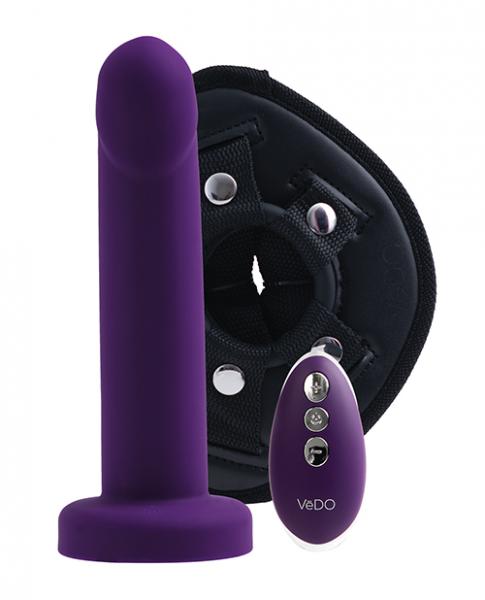 Strapped Silicone Rechargeable Vibrating Strap On with Remote Control