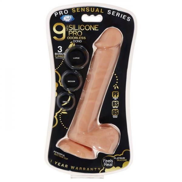 Pro Sensual Premium Silicone Dong 9 inch with 3 C-Rings