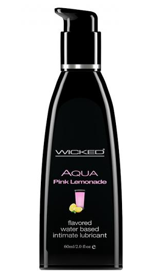 Lubricante a base de agua con sabor a limonada rosa Wicked Aqua