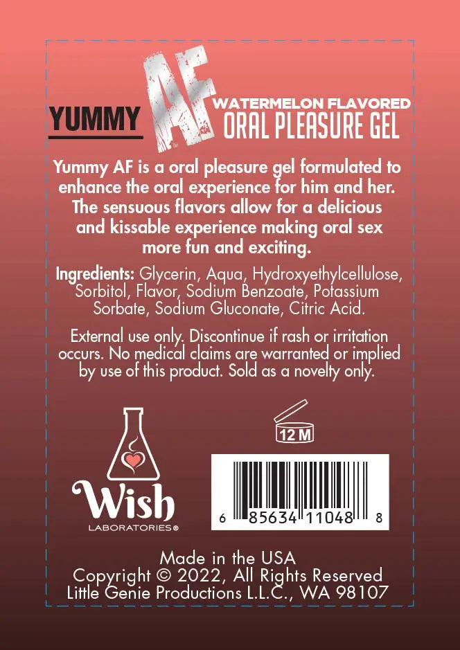 Yummy AF Oral Pleasure Gel