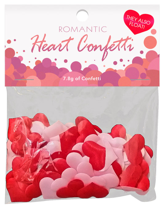 Confeti de corazón romántico