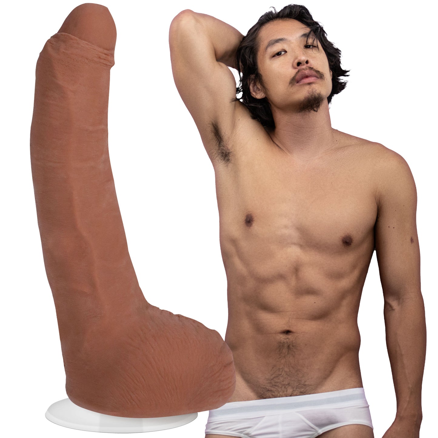 Signature Cocks - Leo Vice - 7.5 Inch Cock With Removable Vac-U-Lock Suction Cup - Caramel