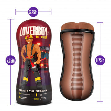 Loverboy - Manny the Fireman - Self Lubricating Stroker - Tan