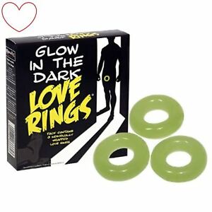 Glow In The Dark Love Rings x3 Penis Ring