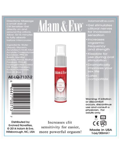 Adam and Eve Strawberry Clit Sensitizer Gel